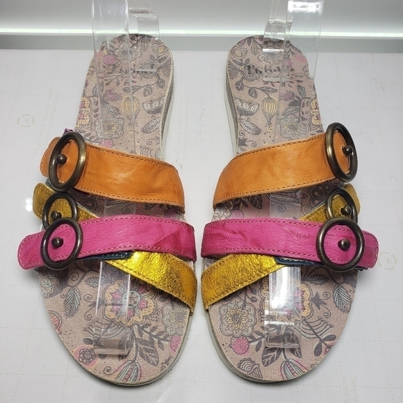 Think! Shik 3 Band Multi-color Open Toe Sandals - Picture 4 of 11
